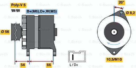 BOSCH 0 986 043 151 - Laturi inparts.fi