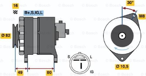 BOSCH 0 986 043 121 - Laturi inparts.fi