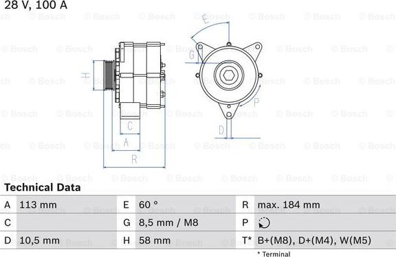 BOSCH 0 986 043 890 - Laturi inparts.fi