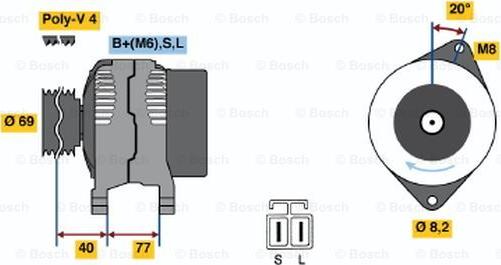 BOSCH 0 986 042 901 - Laturi inparts.fi