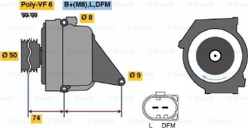 BOSCH 0 986 042 490 - Laturi inparts.fi