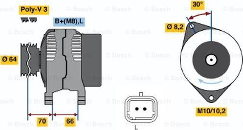 BOSCH 0 986 042 101 - Laturi inparts.fi