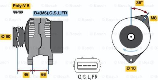 BOSCH 0 986 042 301 - Laturi inparts.fi