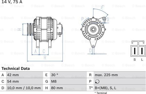 BOSCH 0 986 042 291 - Laturi inparts.fi