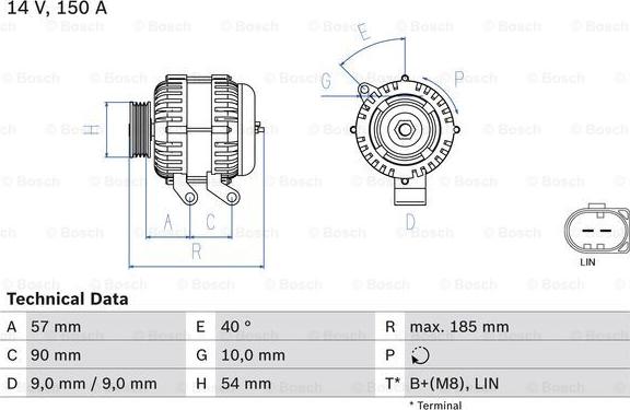 BOSCH 0 986 047 930 - Laturi inparts.fi