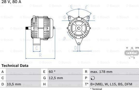 BOSCH 0 986 047 420 - Laturi inparts.fi