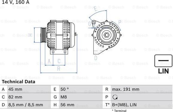 BOSCH 0 986 047 500 - Laturi inparts.fi