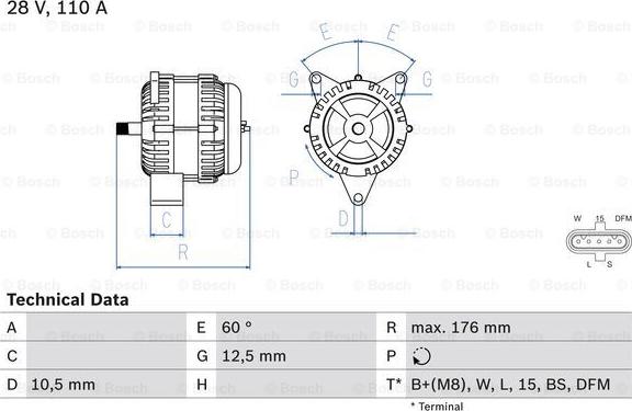 BOSCH 0 986 047 520 - Laturi inparts.fi