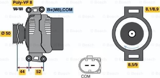 BOSCH 0 986 047 810 - Laturi inparts.fi