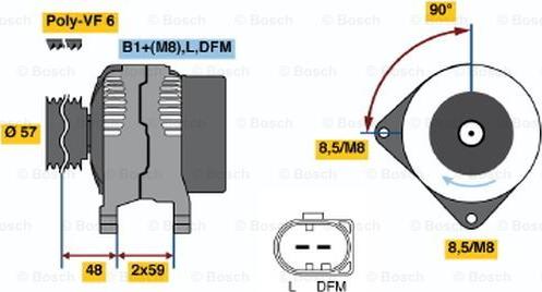 BOSCH 0 986 047 350 - Laturi inparts.fi