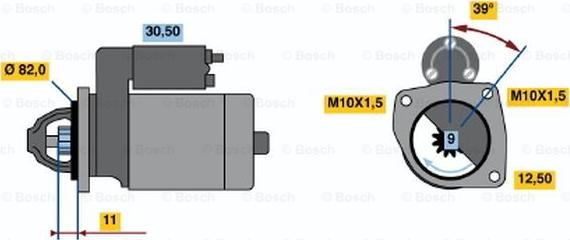 BOSCH 0 986 019 910 - Käynnistinmoottori inparts.fi