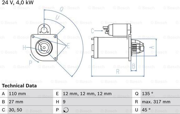 BOSCH 0 986 019 010 - Käynnistinmoottori inparts.fi