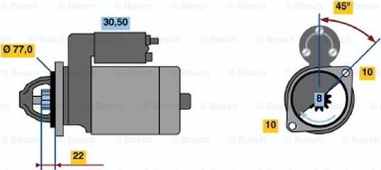 BOSCH 0 986 019 081 - Käynnistinmoottori inparts.fi