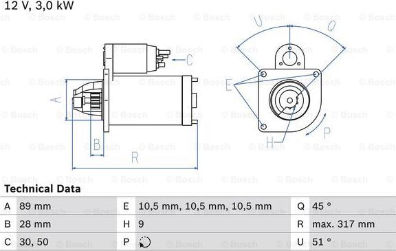 BOSCH 0 986 019 020 - Käynnistinmoottori inparts.fi