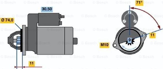 BOSCH 0 986 019 161 - Käynnistinmoottori inparts.fi