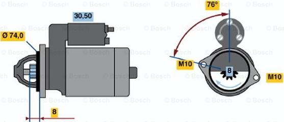 BOSCH 0 986 019 111 - Käynnistinmoottori inparts.fi