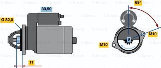 BOSCH 0 986 019 880 - Käynnistinmoottori inparts.fi