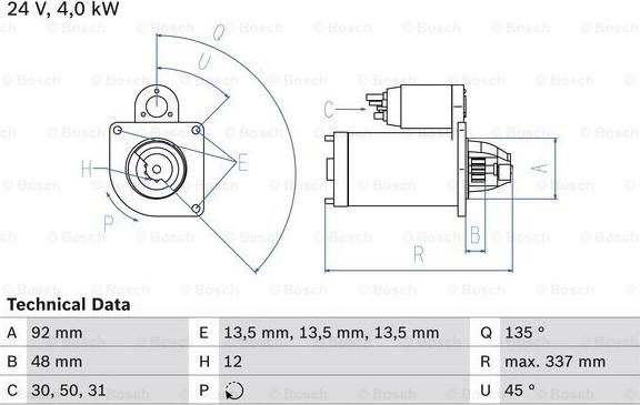 BOSCH 0 986 019 830 - Käynnistinmoottori inparts.fi