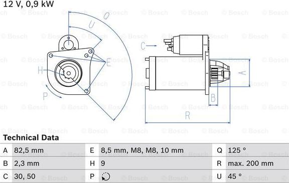 BOSCH 0 986 019 311 - Käynnistinmoottori inparts.fi