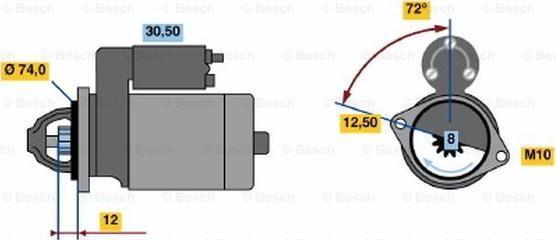 BOSCH 0 986 019 370 - Käynnistinmoottori inparts.fi