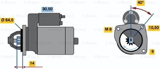 BOSCH 0 986 019 291 - Käynnistinmoottori inparts.fi