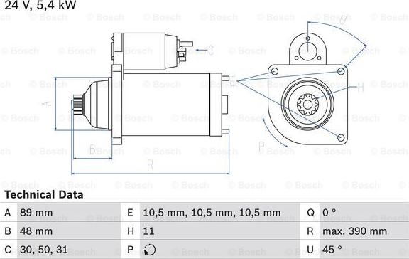 BOSCH 0 986 014 910 - Käynnistinmoottori inparts.fi