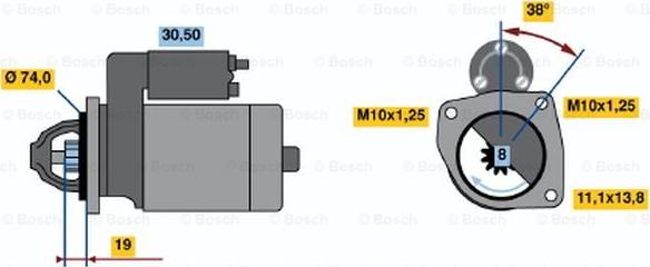 BOSCH 0 986 014 981 - Käynnistinmoottori inparts.fi