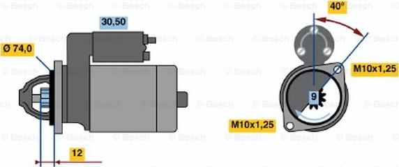 BOSCH 0 986 014 481 - Käynnistinmoottori inparts.fi