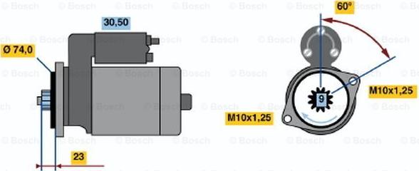 BOSCH 0 986 014 511 - Käynnistinmoottori inparts.fi