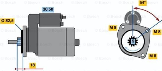 BOSCH 0 986 014 580 - Käynnistinmoottori inparts.fi