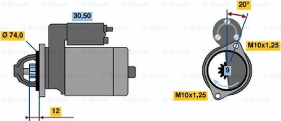 BOSCH 0 986 014 531 - Käynnistinmoottori inparts.fi