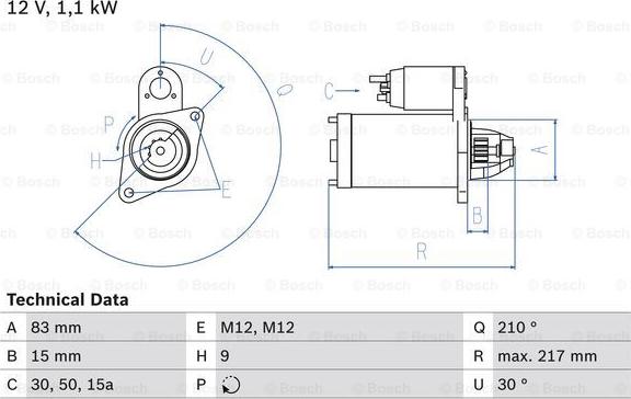 BOSCH 0 986 014 640 - Käynnistinmoottori inparts.fi