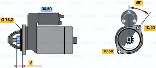 BOSCH 0 986 014 610 - Käynnistinmoottori inparts.fi