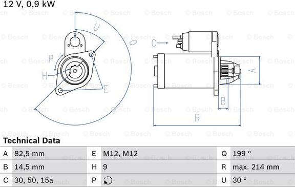 BOSCH 0 986 014 630 - Käynnistinmoottori inparts.fi