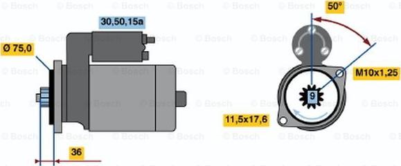 BOSCH 0 986 014 041 - Käynnistinmoottori inparts.fi