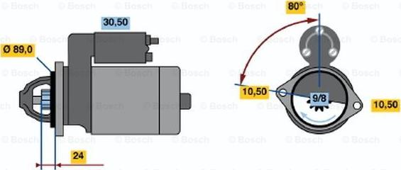 BOSCH 0 986 014 081 - Käynnistinmoottori inparts.fi