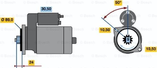 BOSCH 0 986 014 071 - Käynnistinmoottori inparts.fi