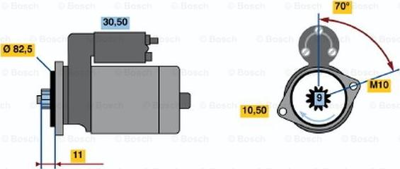 BOSCH 0 986 014 191 - Käynnistinmoottori inparts.fi