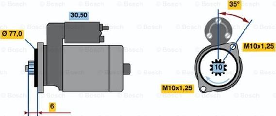 BOSCH 0 986 014 161 - Käynnistinmoottori inparts.fi