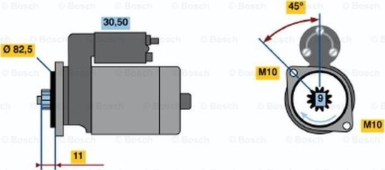 BOSCH 0 986 014 181 - Käynnistinmoottori inparts.fi