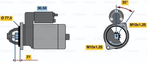 BOSCH 0 986 014 171 - Käynnistinmoottori inparts.fi