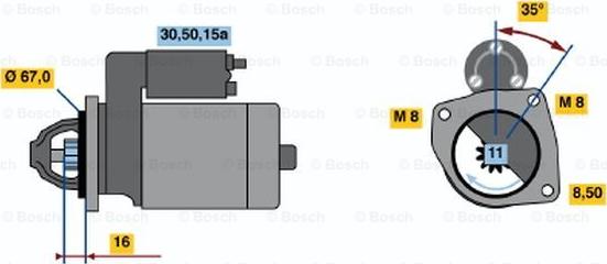 BOSCH 0 986 014 800 - Käynnistinmoottori inparts.fi