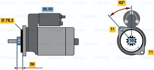 BOSCH 0 986 014 810 - Käynnistinmoottori inparts.fi