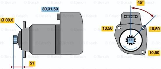 BOSCH 0 986 014 870 - Käynnistinmoottori inparts.fi