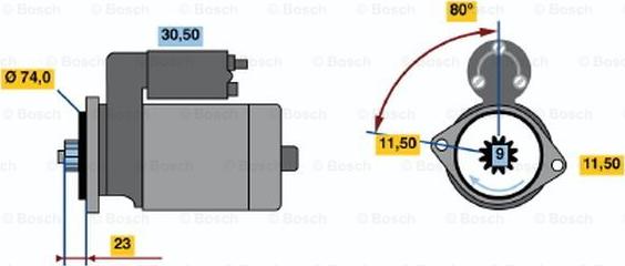 BOSCH 0 986 014 391 - Käynnistinmoottori inparts.fi