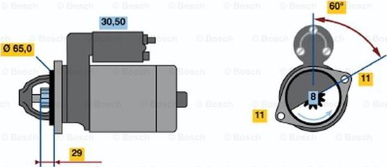 BOSCH 0 986 014 381 - Käynnistinmoottori inparts.fi