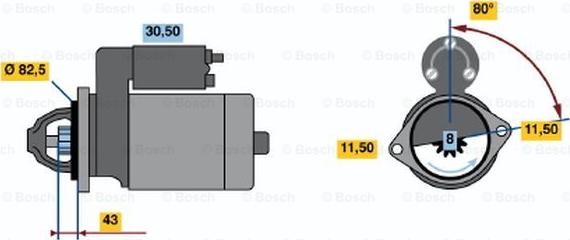 BOSCH 0 986 014 331 - Käynnistinmoottori inparts.fi