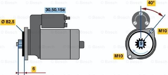 BOSCH 0 986 014 261 - Käynnistinmoottori inparts.fi