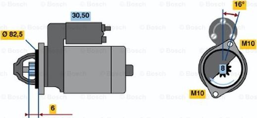 BOSCH 0 986 014 201 - Käynnistinmoottori inparts.fi