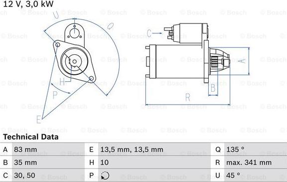 BOSCH 0 986 014 740 - Käynnistinmoottori inparts.fi